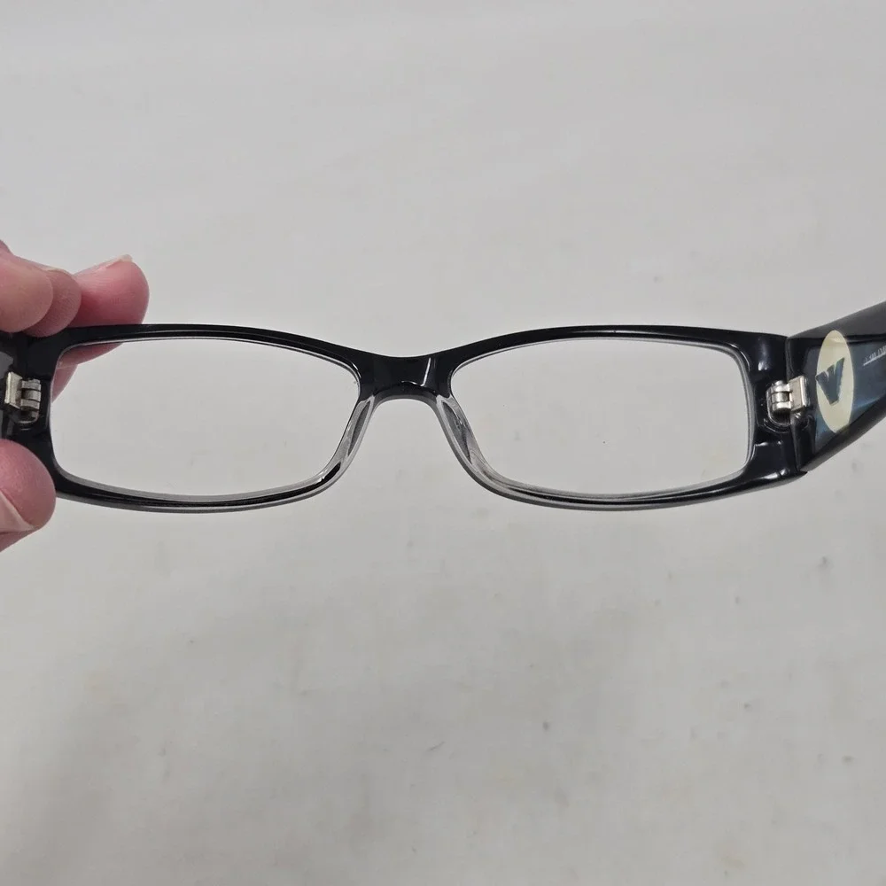 Emporio Armani EA 9466 Black Clear Rectangular Eyeglass Frames Italy 50-14-140